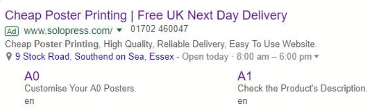 google's auto sitelink generation